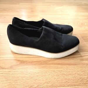 DKNY Black Slip-On Platform Sneakers